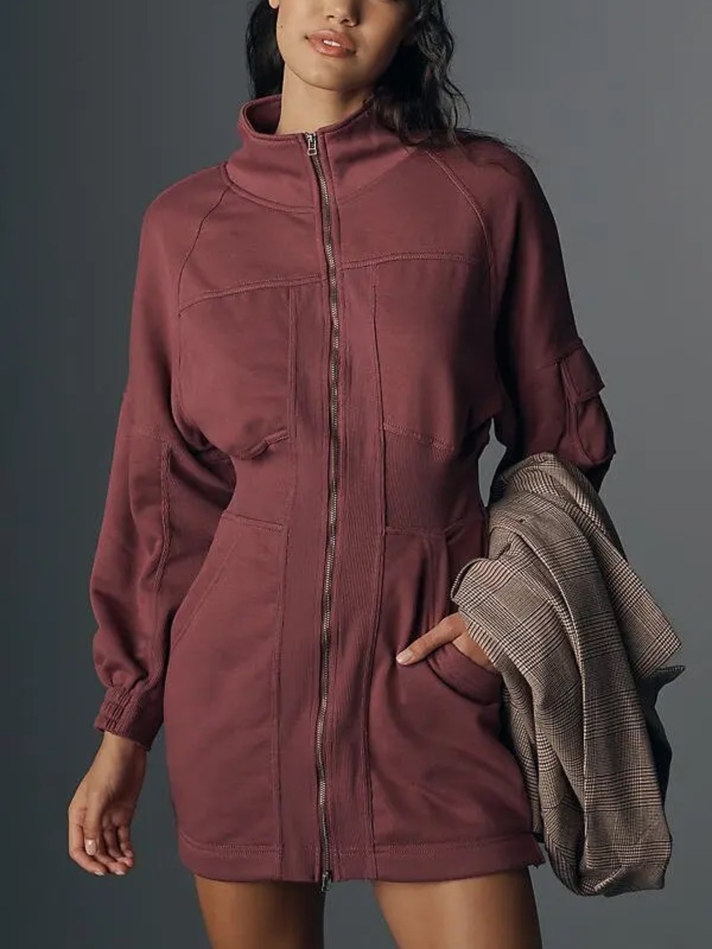 NWT Daily Practice Anthropologie Pop Trick Mini Dress Sweatshirt Dress L